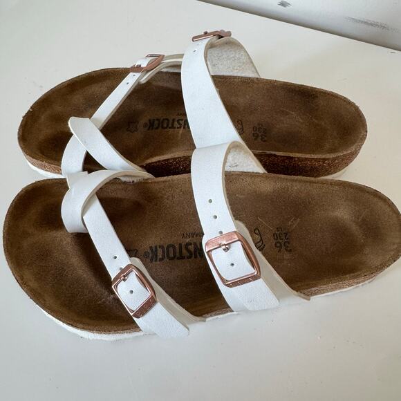Birkenstock Mayari Birko Flor Graceful Pearl White Sandals size 36 - Picture 4 of 6